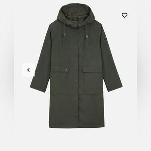 New WO tag - Aigle Hooded MTD long raincoat - sz M, green/avocat